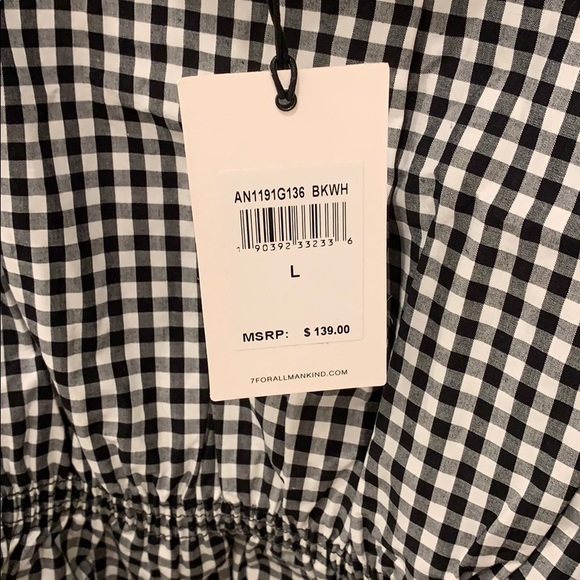 NWT 7 For All Mankind Women’s Ruffle Strap Top LG - Picture 3 of 8